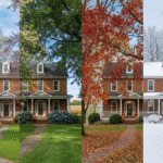 A Mid-Missouri Home Surrounded By Trees Showing All Four Seasons