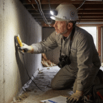A Home Inspector Is Crouched In A Crawl Space, Examining The Foundation And Checking Moisture Levels To Identify Any Potential Issues. This Thorough Inspection Is Crucial For Understanding The Home'S Physical Condition And Ensuring It Meets Safety Standards During The Home Buying Process.