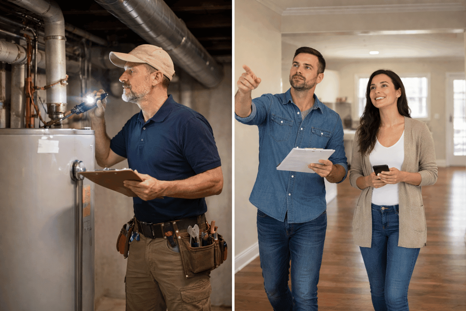 Comparison Of A Professional Home Inspection And A Final Walkthrough Before Closing, Showing Different Stages Of The Home Buying Process